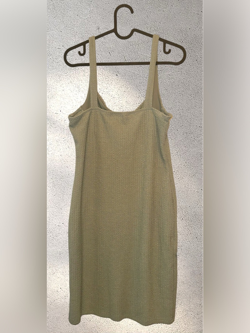 Sage Green Textured Body Con Dress - Picture 2 of 3